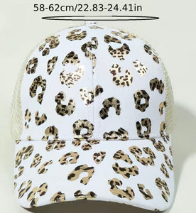 Animal print cross cross caps