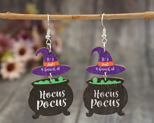 Wooden Hocus Pocus Earrings