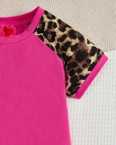 Kids Leopard sleeve top