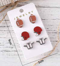 Load image into Gallery viewer, Football Trio Earrings