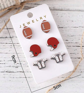 Football Trio Earrings