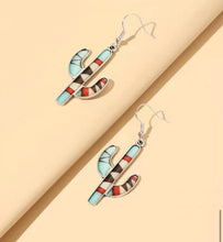 Load image into Gallery viewer, Aztec Cactus earrings