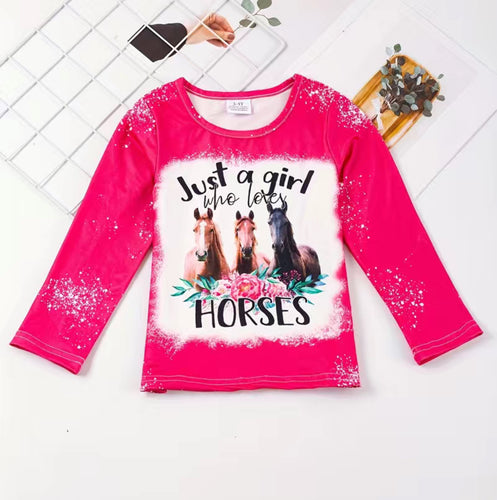 Just a Girl Horses Shirt