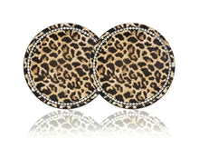 Load image into Gallery viewer, Leopard Bling Car Coasters