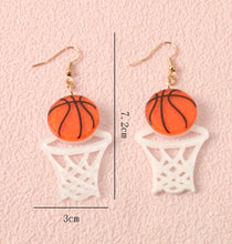 Load image into Gallery viewer, Basketball Hoop earrings