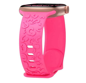 Barbie Pink Leopard Silicone watch band