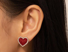 Load image into Gallery viewer, Heart Post Earrings