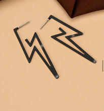 Load image into Gallery viewer, Hollow Acrylic Lightening bolt earrings