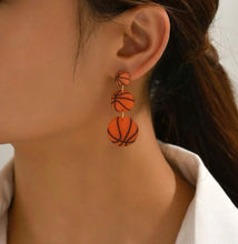 Load image into Gallery viewer, Cascade Basketball  earrings