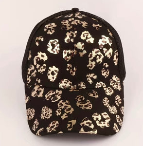 Animal print cross cross caps