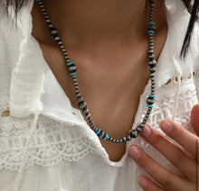 Load image into Gallery viewer, Navajo pearl/turquoise necklace