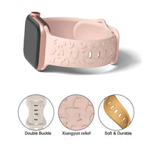 Load image into Gallery viewer, Barbie Pink Leopard Silicone watch band