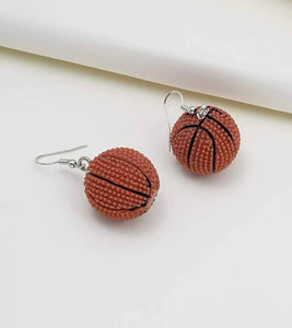 Round Basketball earrings