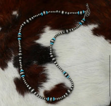 Load image into Gallery viewer, Navajo pearl/turquoise necklace