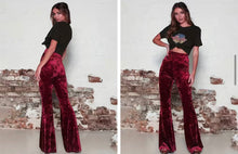 Load image into Gallery viewer, Velvet Flare leg Pants