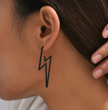 Load image into Gallery viewer, Hollow Acrylic Lightening bolt earrings