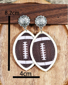 Football concho earrings