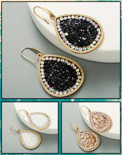 Teardrop sequin earrings