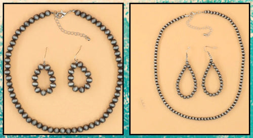 Navajo Pearl necklace/earring set