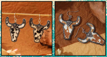 Load image into Gallery viewer, Western Cow head Earrings