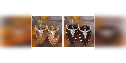Droplet Bullhead Earrings