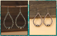 Load image into Gallery viewer, Waterdrop Navajo pearl earrings