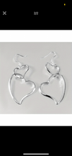 Load image into Gallery viewer, Hooped Heart earrings