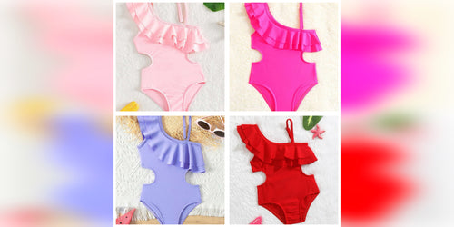 Double Ruffle One Piece Swimsuit