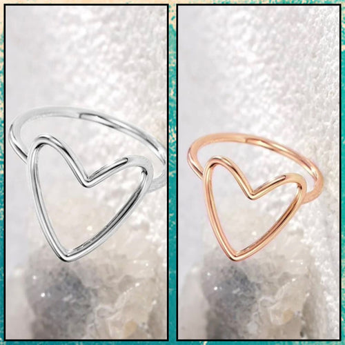 Open heart ring