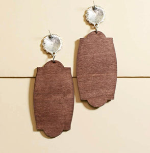 Wooden Cow earrings