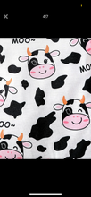 Load image into Gallery viewer, Cow Romper/Bib