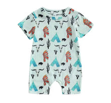 Load image into Gallery viewer, Boys Ribbed Western Romper