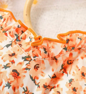 Orange Floral delight dress