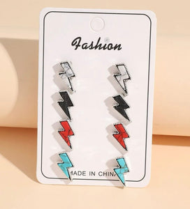 Mini lightening bolt studs