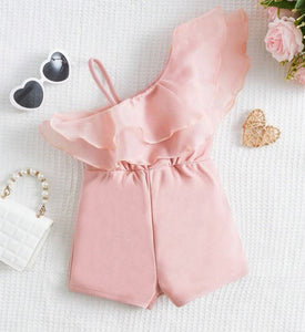 Ruffled trim Romper