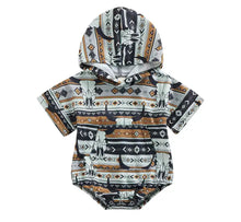 Load image into Gallery viewer, Boys Western hooded onesie