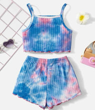 Load image into Gallery viewer, Lettuce trim cami tye dye outfit