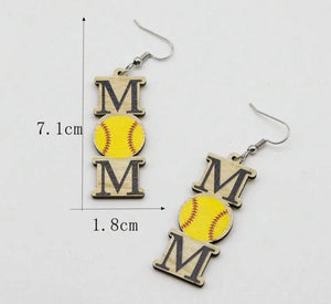 Mom sport earrings