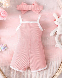 Cami bow tie Romper and headband