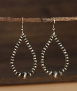 Navajo pearl teardrop earrings