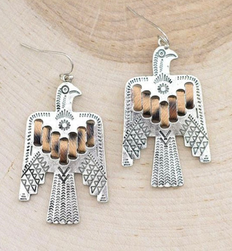 Thunderbird dangle earrings