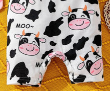 Load image into Gallery viewer, Cow Romper/Bib