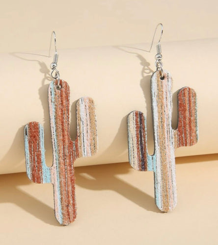 Cactus drop earrings