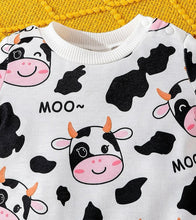 Load image into Gallery viewer, Cow Romper/Bib