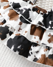 Load image into Gallery viewer, Cold shoulder cow short outfit