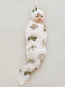 Animal swaddle/hat