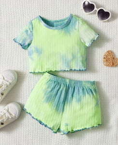 Lettuce trim tye dye outfit