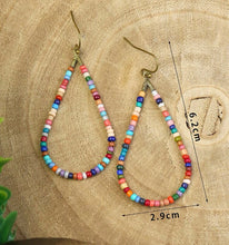 Load image into Gallery viewer, Beaded Teardrop earrings