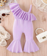 Load image into Gallery viewer, Ruffled flare jumpsuit