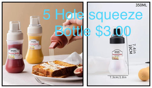 5 Hole squeeze bottle